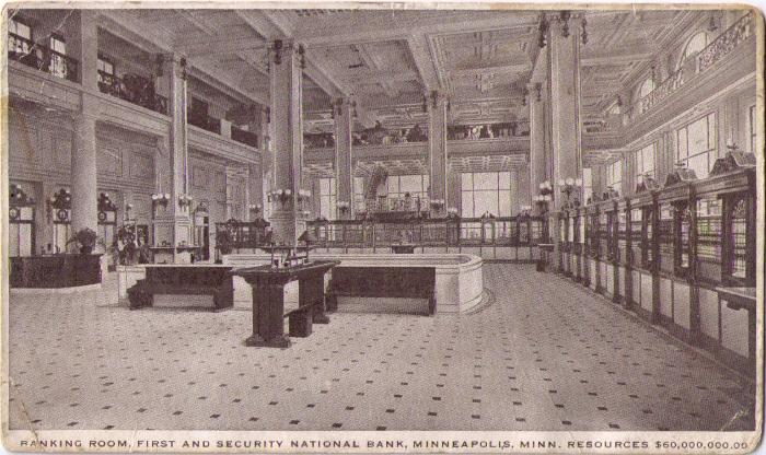 Banking Room, First and Security National Bank