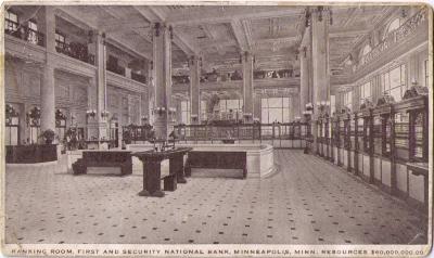 Banking Room, First and Security National Bank
