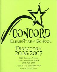 Concord Elementart Directory: 2006-2007