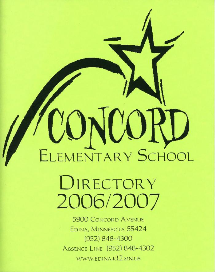Concord Elementart Directory: 2006-2007