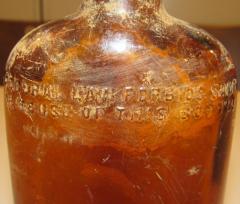Brown Round Glass Bottle