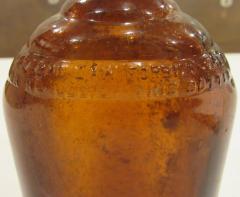 Ball Brand Brown Round Glass Bottle