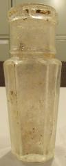 Clear Rectangular Octagonal Glass Bottle