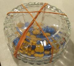 Glass Container (Jar) with Rotary 50th Anniversary M&M's