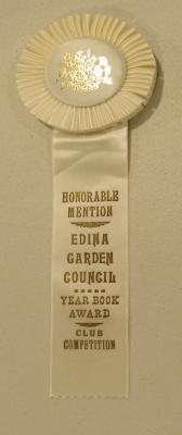 Edina Garden Council Award Ribbon