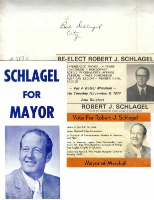 Schlagel for Mayor, 1973 & 1977 Advertisements