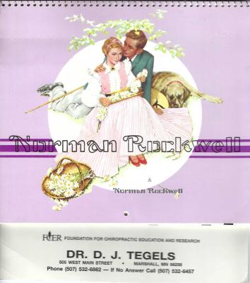 1993 Calendar from Dr. D. J. Tegels