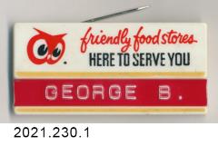 Red Owl Nametag