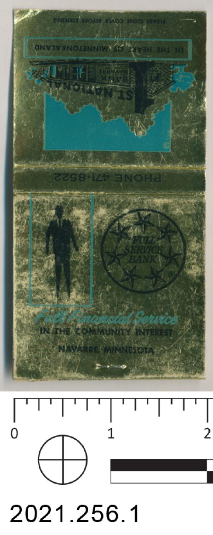 First National Bank Navarre Matchbook