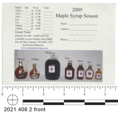 Somerskagen Sugarbush Order Form
