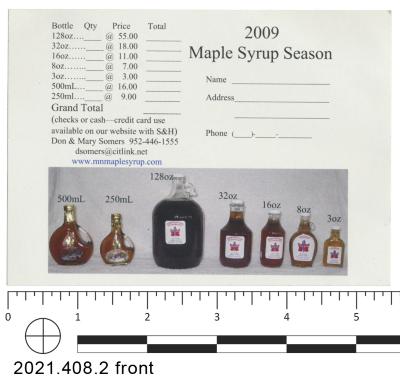 Somerskagen Sugarbush Order Form