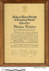 National Honor Society Charter, Mohian Chapter 
