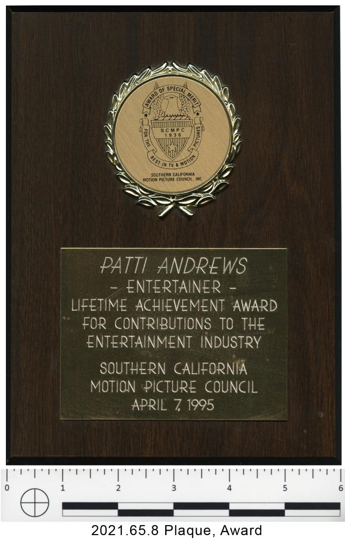 Patty Andrews Lifetime Achievement Award