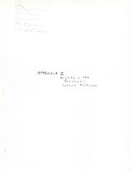 Appendix I