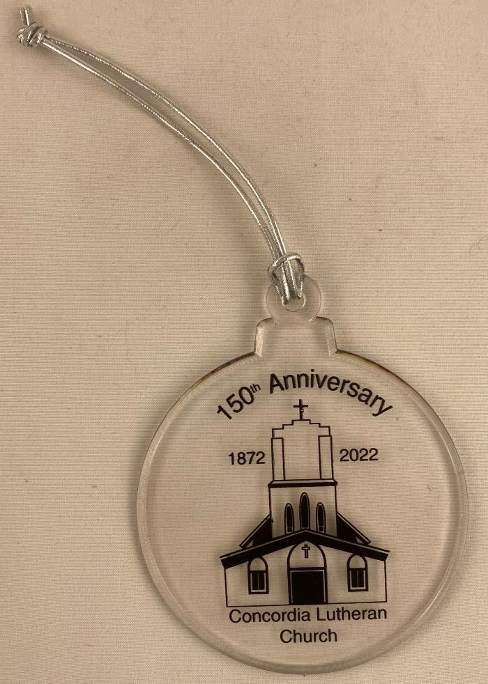 Christmas Ornament, Concordia Lutheran Church 150th Anniversary (Moland Township)