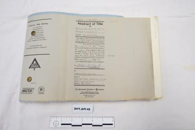 Abstract of Title, 1857