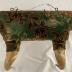 Upholstered Bison and Cow Horn Wall Hook