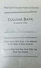 College Bank Account Book, Esther Halverson