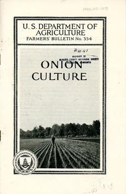 Farmers' Bulletin No. 354: Onion Culture 