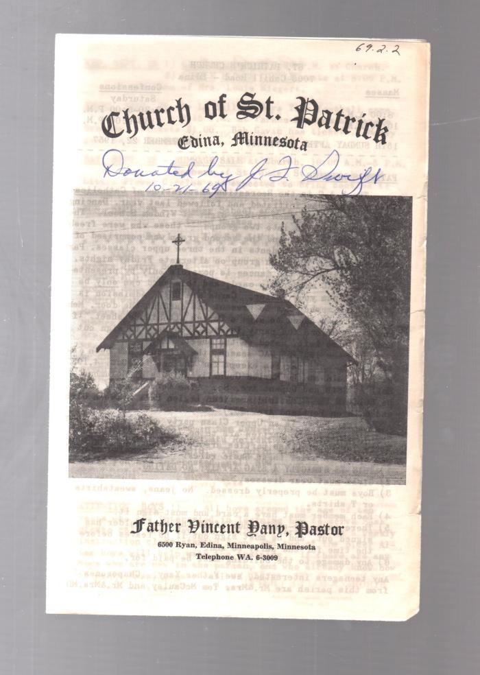 Program, Church of St. Patrick