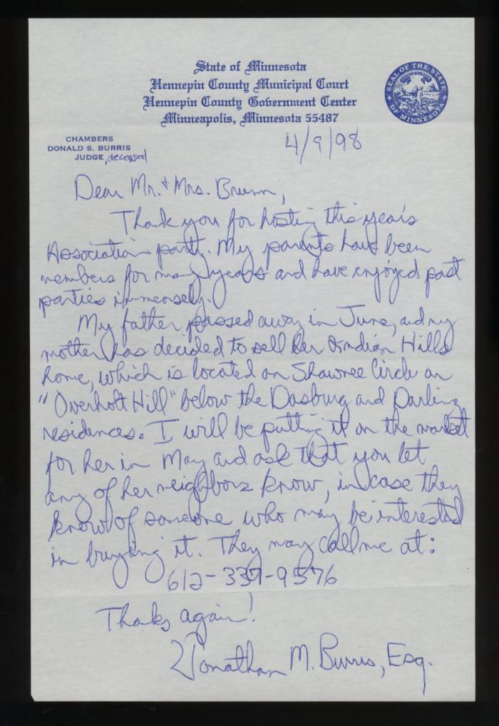 Burris Letter