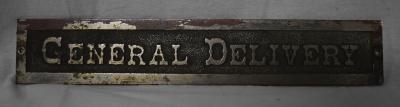 General Delivery Sign from Post Office