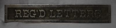 Reg'd Letters Sign from Post Office