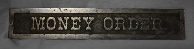 Money Order Sign from Post Office