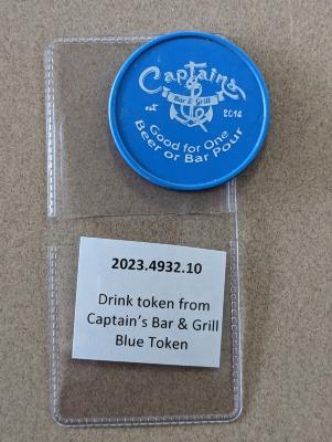 Drink Token from Captain's Bar & Grill