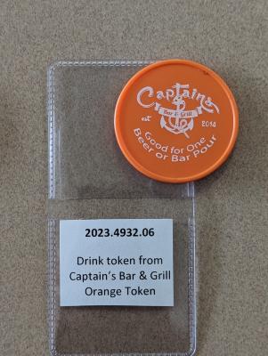 Drink Token from Captain's Bar & Grill