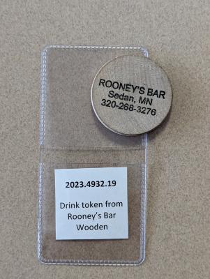 Drink token from Rooney's Bar