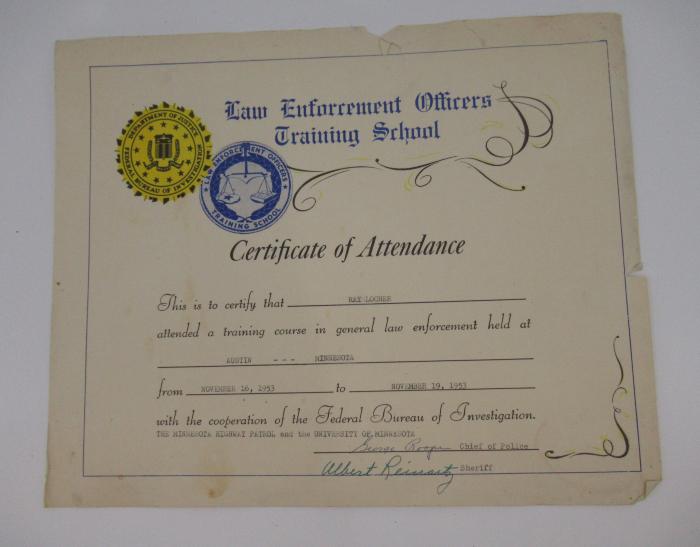 Attendance Certificate