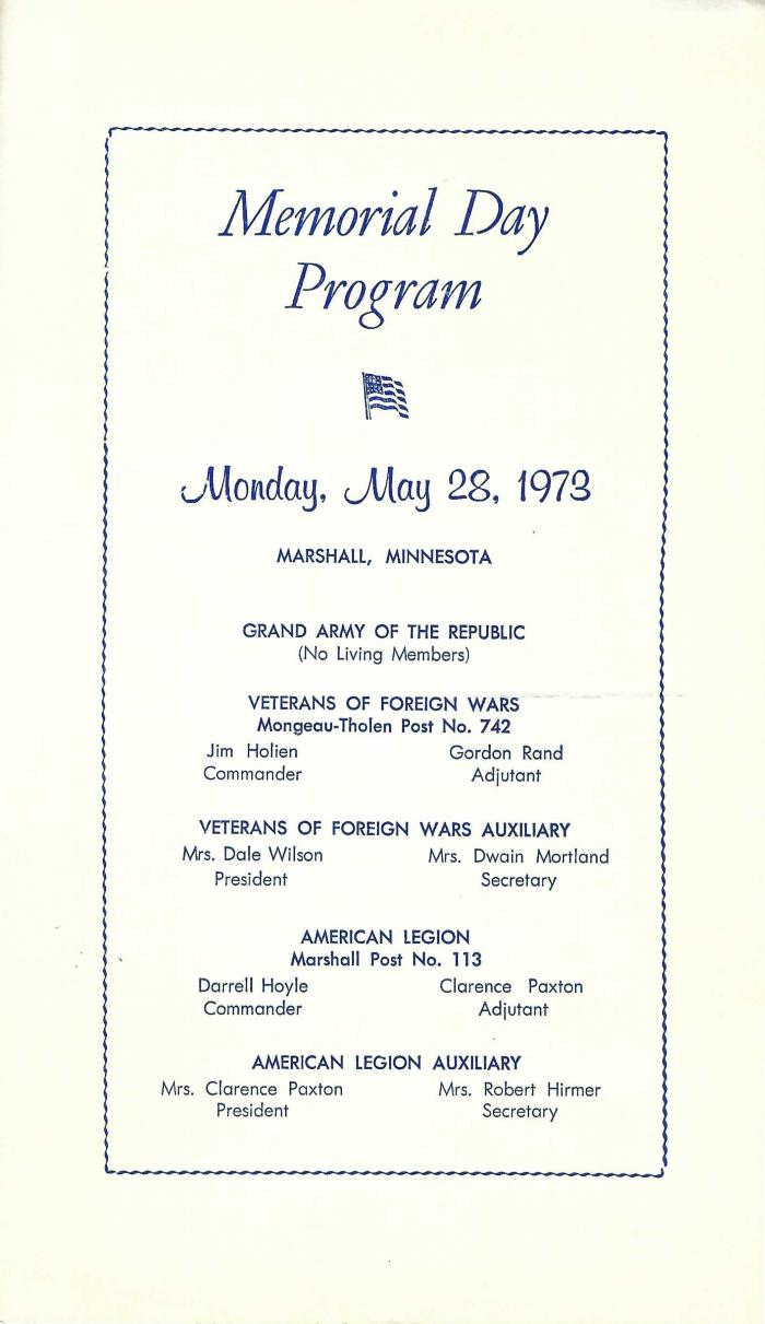 Memorial Day Programs