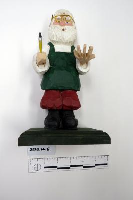 Santa with Paint Brush on Green Base
