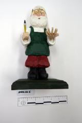 Santa with Paint Brush on Green Base