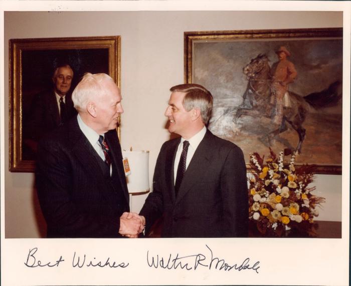 Robert W. Johnson and Walter Mondale