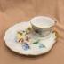 Teacup and Tea Plate, with Pansies