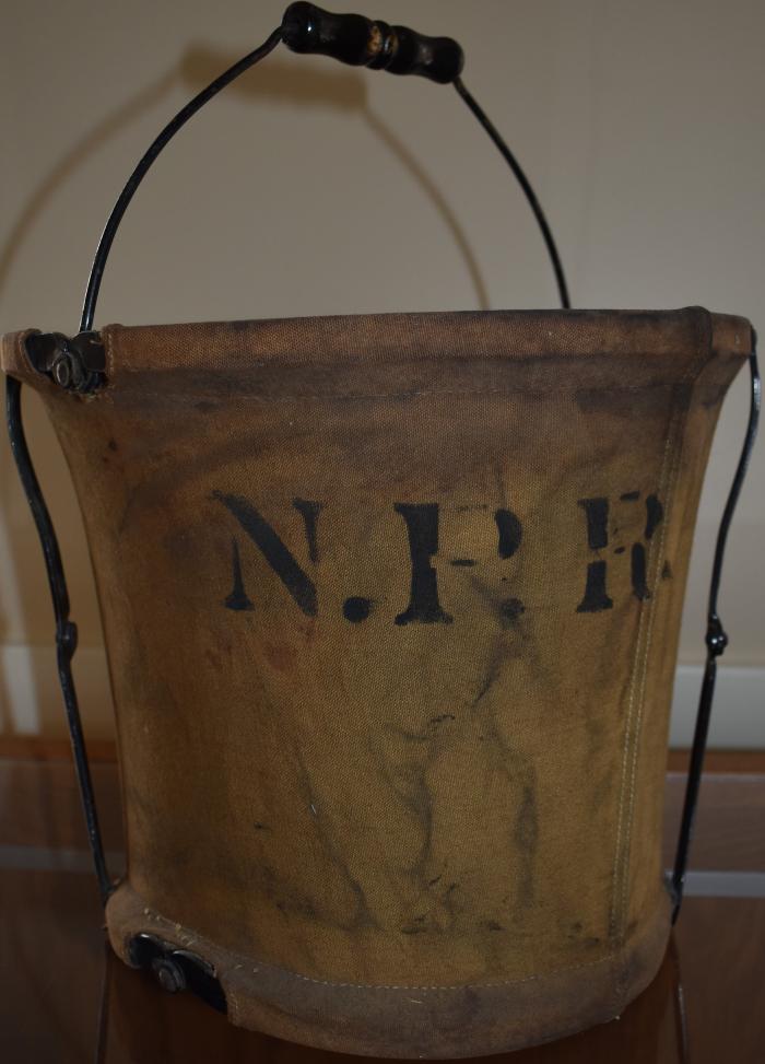 Canvas Water Pail from Northern Pacific Railway