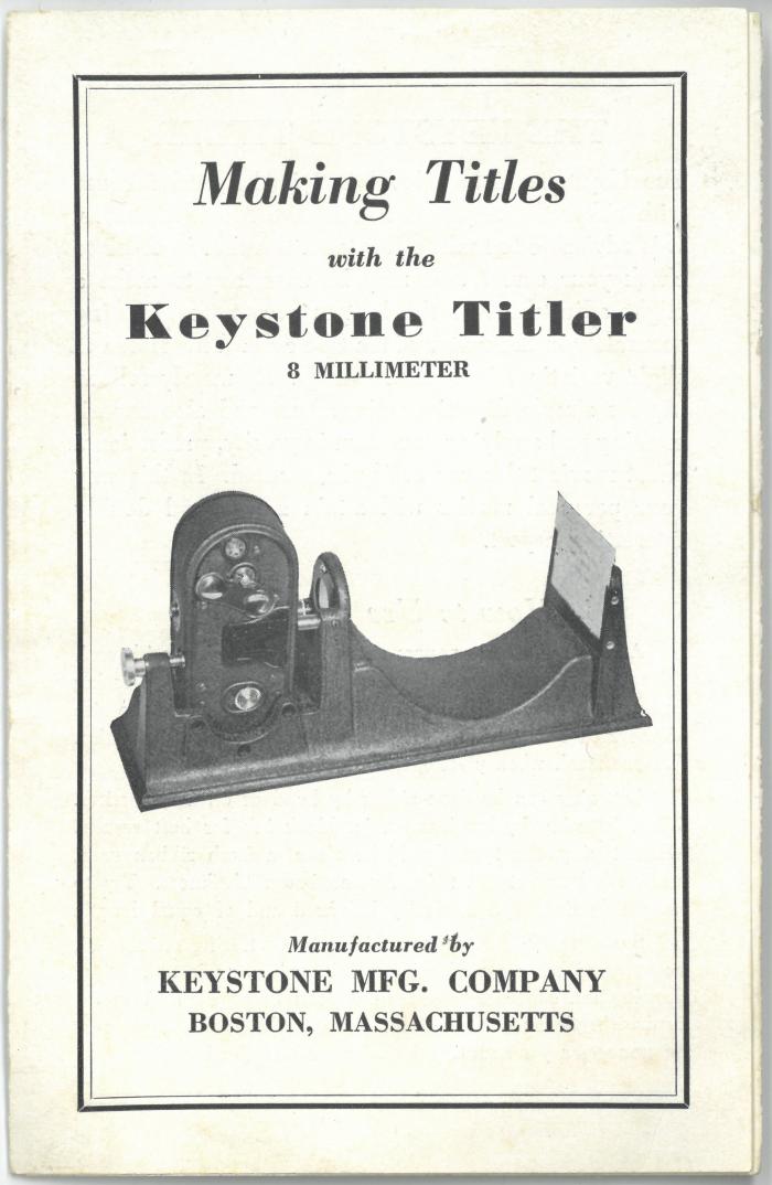 Making Titles with the Keystone Titler