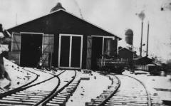 Repair shop for the railroad spur