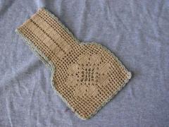 Blue and White Crocheted Sachet