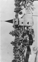 Churches - Bagley: Catholic church, prior to 1930, The county fair was held in this block, between the school and the church.