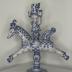 Sculpture - Candlestick with Horseman by Bjørn Wiinblad  