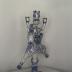 Sculpture - Candlestick with Horseman by Bjørn Wiinblad  