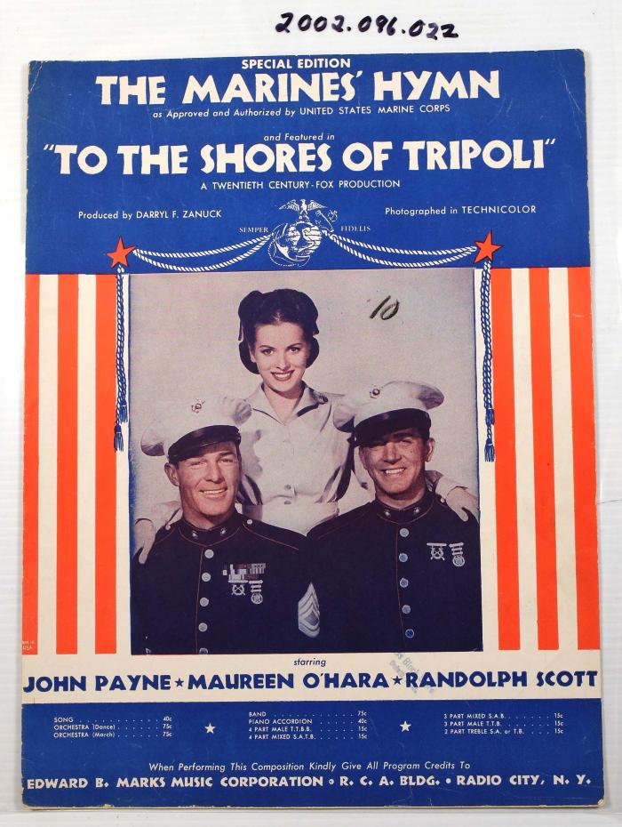 sheet music  Marine's Hymn