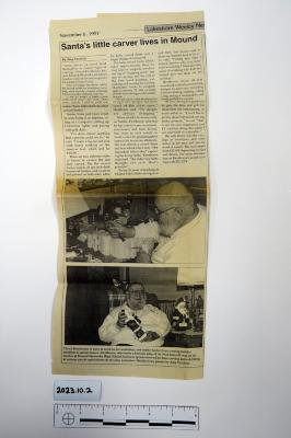 "Santa's little carver lives in Mound" Article