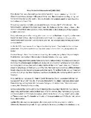 Mary Bardenfleth Remembered (1886-1986) Biography Document