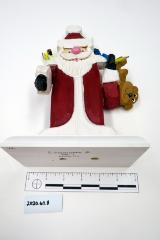 Santa With Bird on Shoulder Holiday Decoration, Mounted on Base