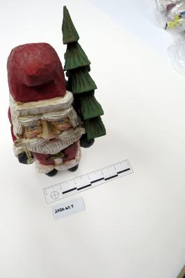 Santa Carrying Tree and Sack Holiday Decoration
