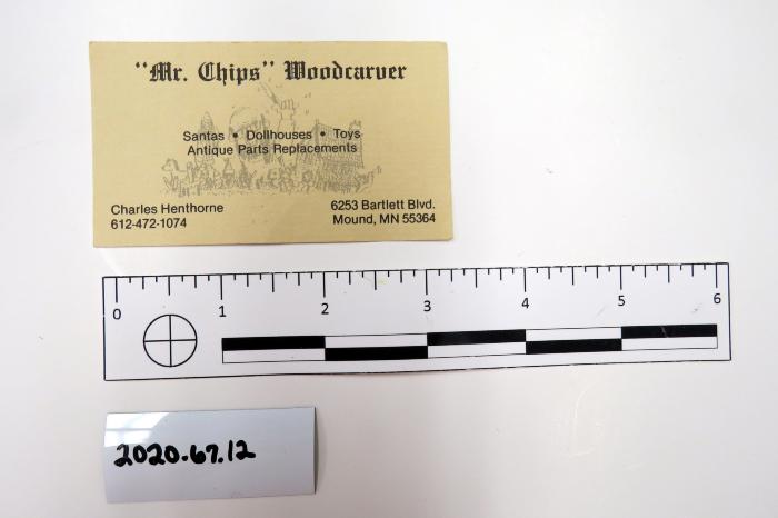 "Mr. Chips" Woodcarver Business Card